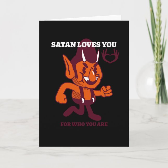 Carte Satan t'aime pour ce que tu es (Devant)
