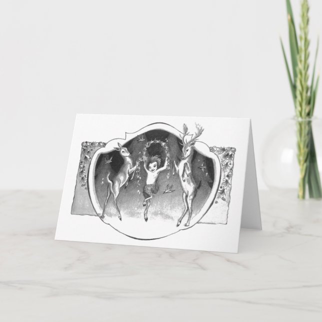 Carte Saturnales des cerfs et faunes (Devant)