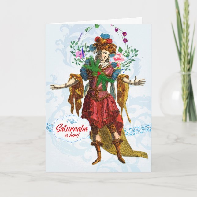 Carte Saturnalia Reveler Greeting Card (Devant)