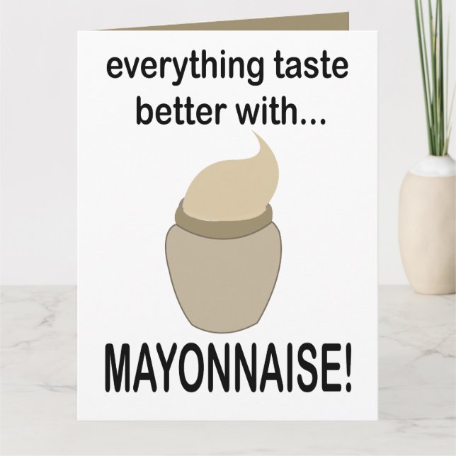Carte Sauce Mayonnaise Nourriture Drôle Mayonnaise (Devant)