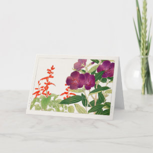 Carte Sauge écarlate, Melastoma par Tanigami Konan