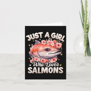 Carte Saumon Poisson Filles Femmes Juste Une Fille Qui A
