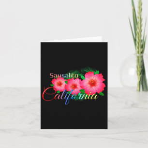 Carte Sausalito Californie Fleurs Tropicales Vacances Fa