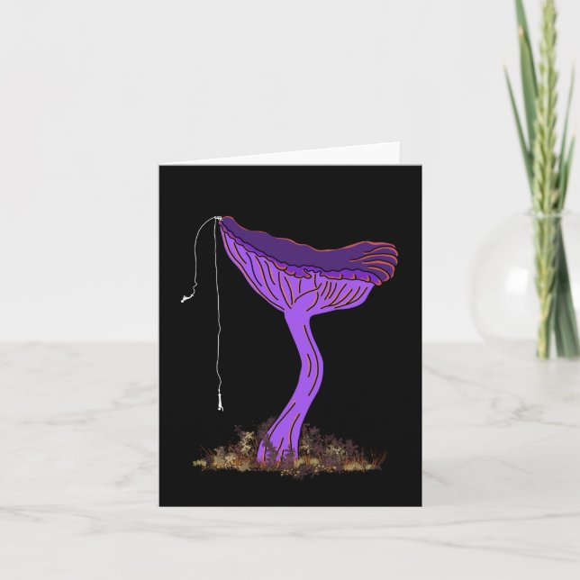 Carte Saut à l'élastique Champignon trompeur améthyste (Devant)