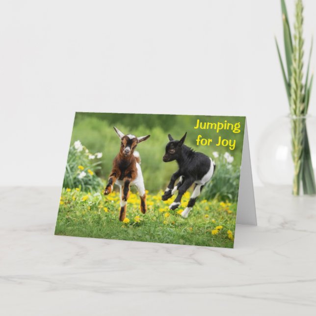 CARTE "SAUTER DE JOIE" TELLEMENT HEUREUX POUR VOUS ! (Devant)