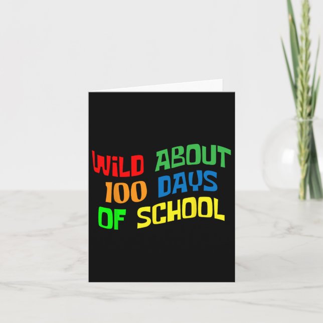 Carte Sauvage Environ 100 Jours École 100e Jour Enseigna (Devant)