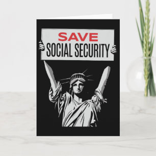 Carte Sauver la sécurité sociale - Statue de la Liberté