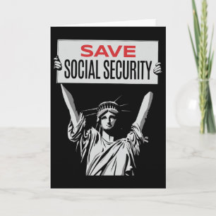 Carte Sauver la sécurité sociale - Statue de la Liberté