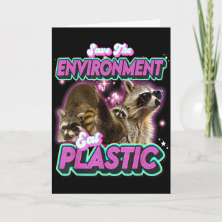 Carte Sauver L'environnement Manger Raton Laveur En Plas