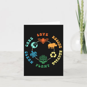 Carte Sauver les abeilles sauver les animaux recycler le