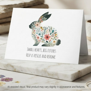 Carte Sauvetage de lapins floraux pastel au sauge aimant