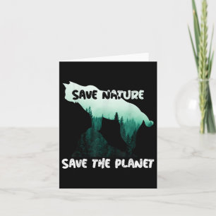 Carte Sauvez la nature Sauvez la planète Protection De l