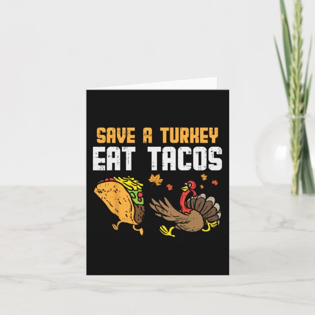 Carte Sauvez la Turquie Mangez des Tacos mexicains Fun T (Devant)