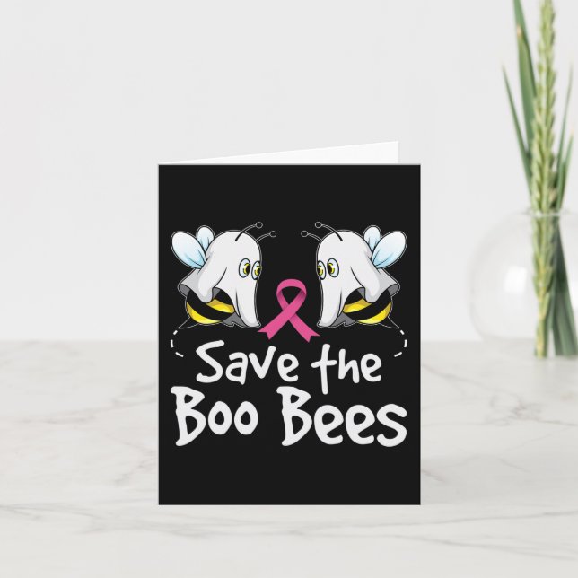 Carte Sauvez les abeilles Boo Sensibilisation au cancer  (Devant)