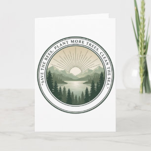 Carte Sauvez Les Abeilles Plantez Plus D'arbres Nettoyez