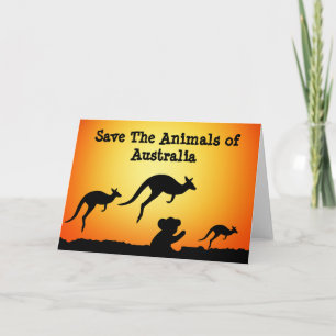 Carte Sauvez les animaux d'Australie