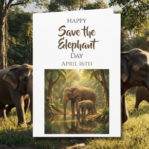 Carte Sauvez les éléphants   16 avril