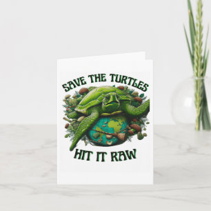 Carte Sauvez Les Tortues Touchées Il Cru