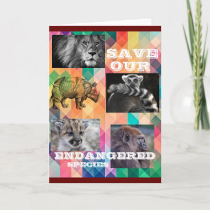 Carte Sauvez nos espèces menacées