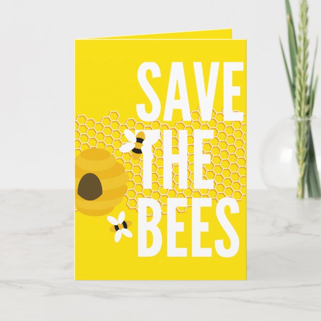 Carte SAve Les abeilles HONEYCOMB HONEYCOMB HONey POT (Devant)