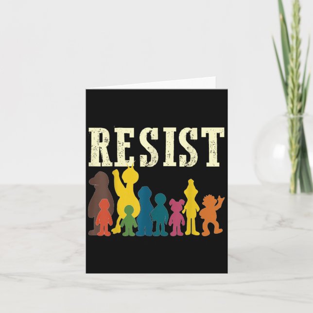 Carte Save Resist Political Protest Rainbow Character Co (Devant)