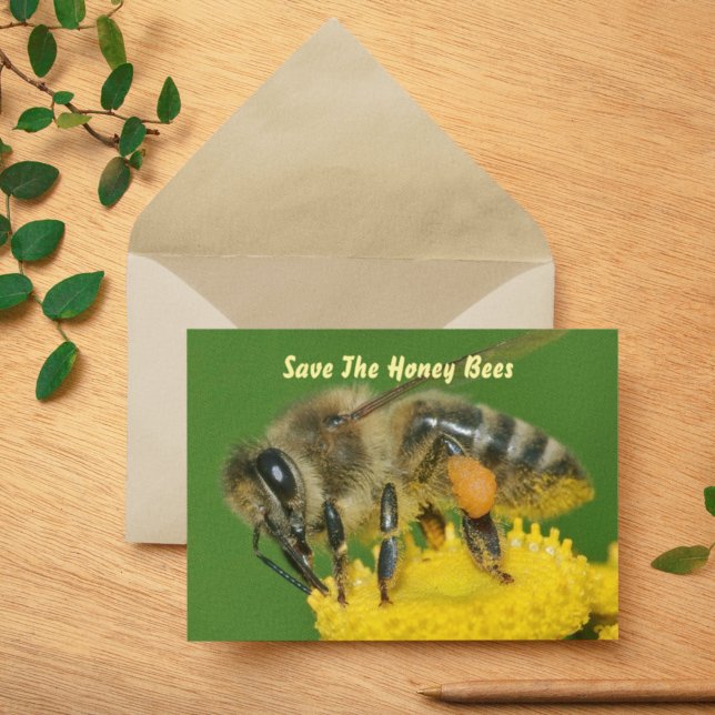 Carte Save the Bees Green (Créateur téléchargé)