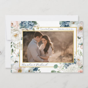 Carte "Save the Date" Florale Élégante et Personna