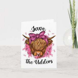 Carte Save the Udders Breast Cancer Awareness Warrior Co
