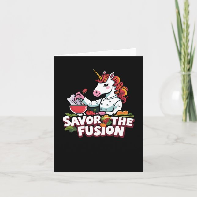 Carte Savourez Le Sticker Fusion Unicorn (Devant)