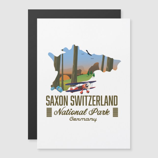 Carte Saxon Suisse Parc national Allemagne (Devant / Derrière)