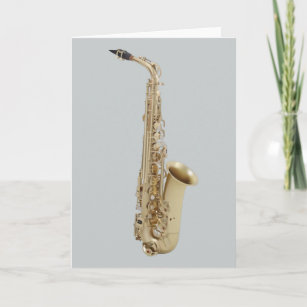 Carte Saxophone Blank Greeting Card