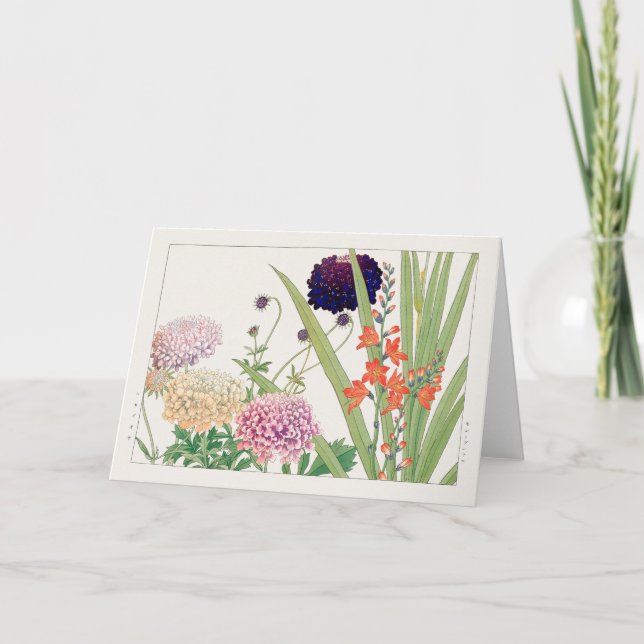 Carte Scabiosa, Montbretia par Tanigami Konan (Devant)