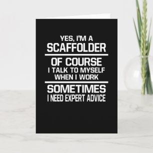 Carte Scaffolder Parlez-moi Expert Conseils échafaudage