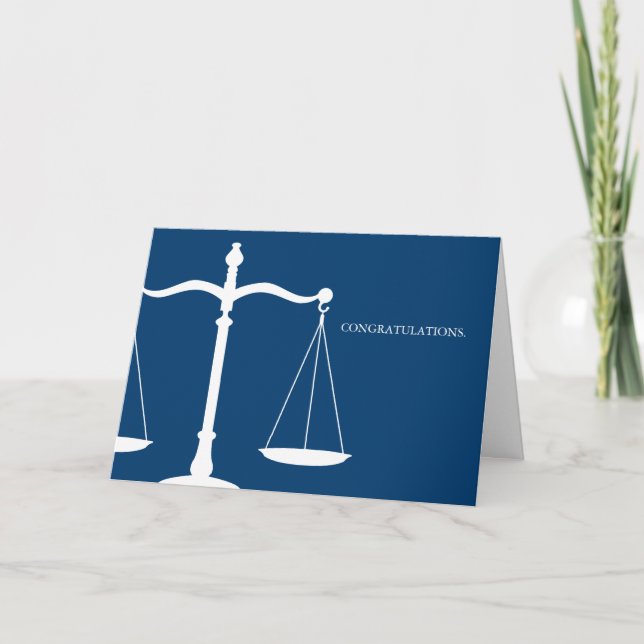 Carte Scales of Justice Custom Félicitations (Devant)