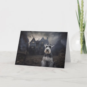 Carte Scandale d'Halloween Schnauzer Miniature