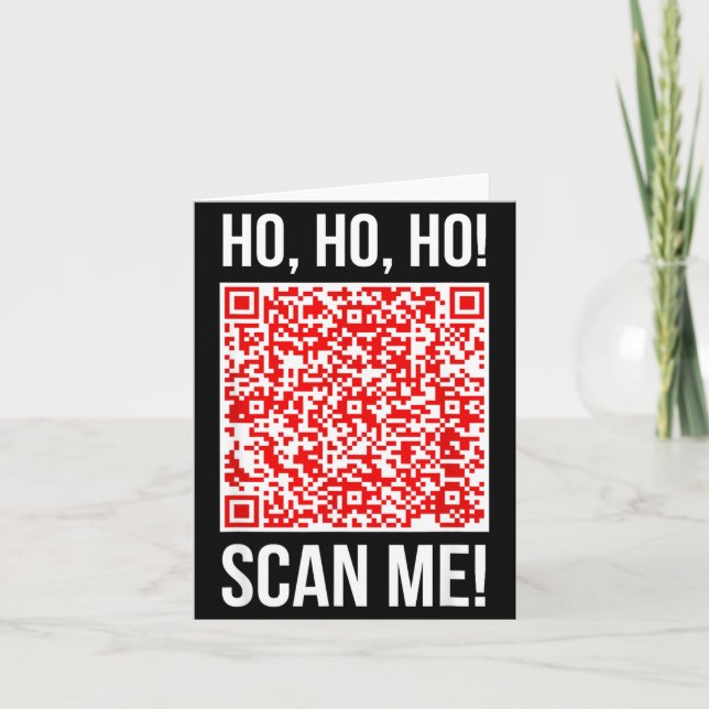 Carte Scannez-moi ! Qr Scannez-moi Blague Drôle Santa Jo (Devant)