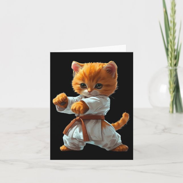 Carte Scary Martial Arts Fighter Karate Boxer Comt Kung (Devant)