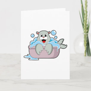 Carte Sceau dans la baignoire
