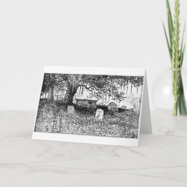 Carte Scène de cimetière de Halloween (Devant)