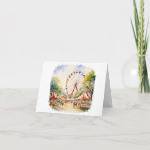 Carte Scène de cirque BLANC