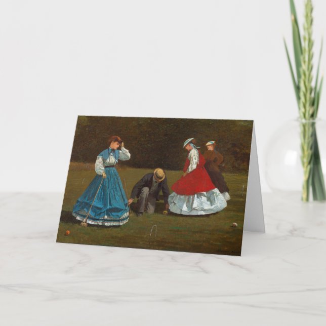 Carte Scène de croquet | Winslow Homer (Devant)