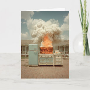 Carte Scène de cuisine vintage en plein air