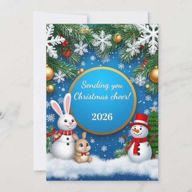 Carte Scène de fêtes de Noël (Devant)