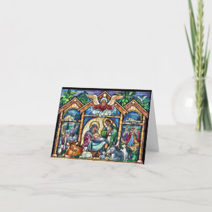 Carte scène de la Nativité de Noël Joyeux Noël