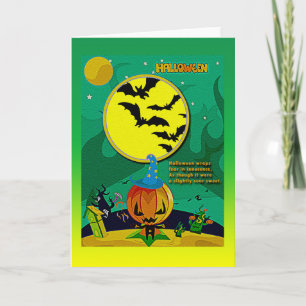 Carte Scène de l'Assistant de la Nuit d'Halloween Jack o