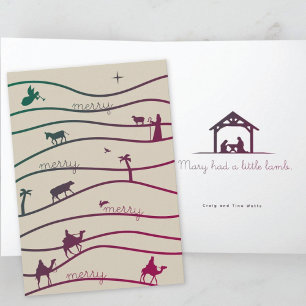 Carte Scène de Noël Chrétienne Noël