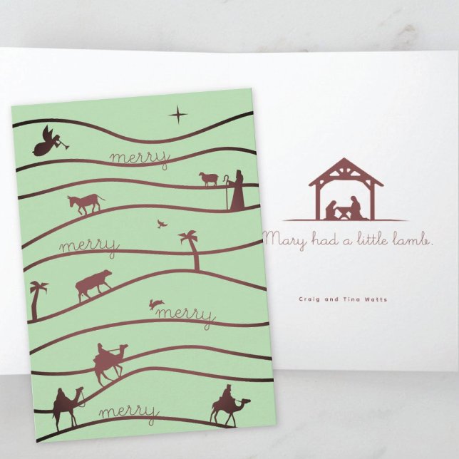 Carte Scène de Noël Chrétienne Noël (Créateur téléchargé)
