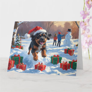 Carte Scène de Noël des Bouviers des Flandres