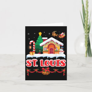 Carte Scène De Noël Festive À St. Louis Winter Wonder