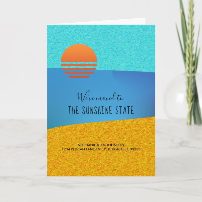 Carte Scène de plage Nouvelle maison en Floride (Devant)